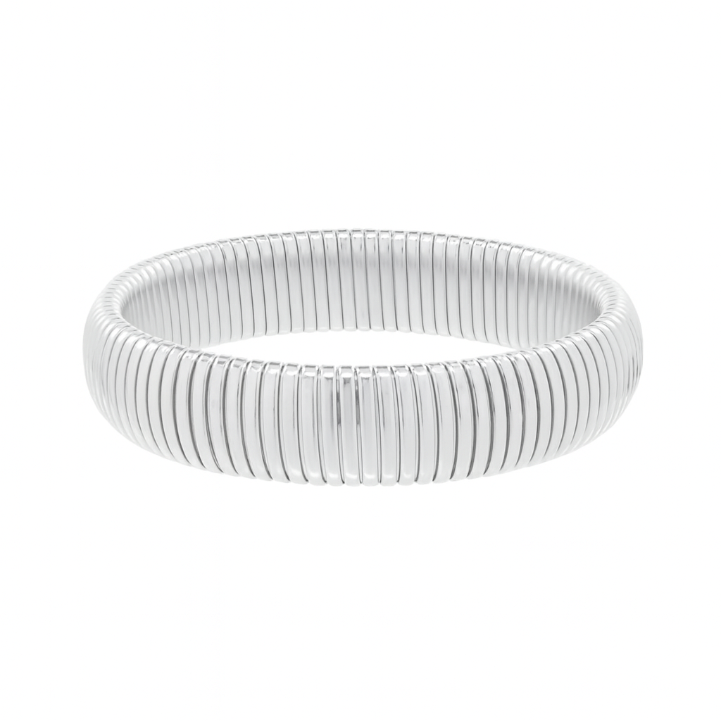 Coiled Bangle - Bracelets - Regular - Regular / Silver - Azil Boutique