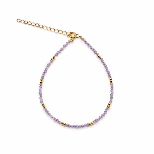 Amethyst / Gold Mix Bracelet - Bracelets - - - Azil Boutique