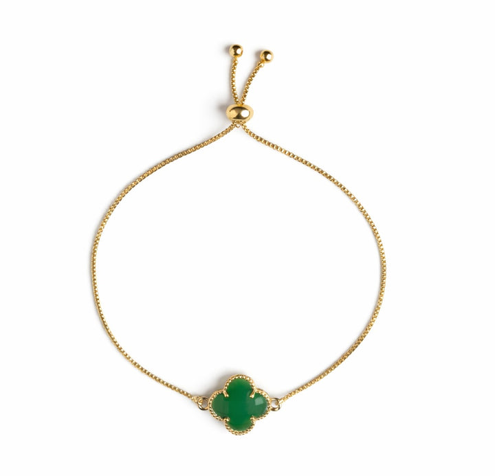 Green Clover Adjustable Bracelet