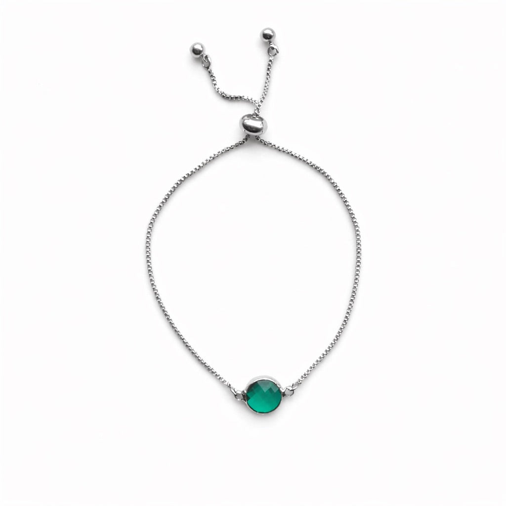 Green Round Adjustable Bracelet
