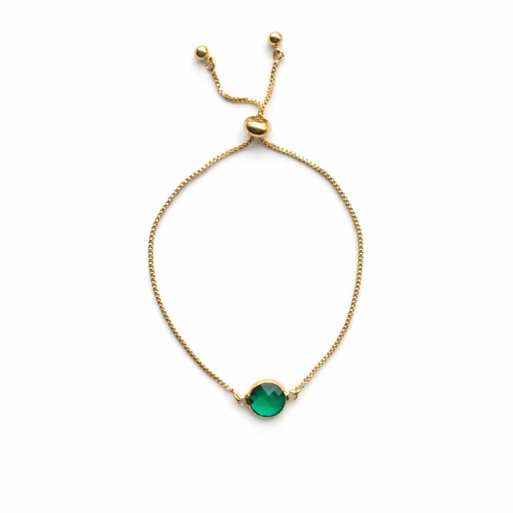 Green Round Adjustable Bracelet