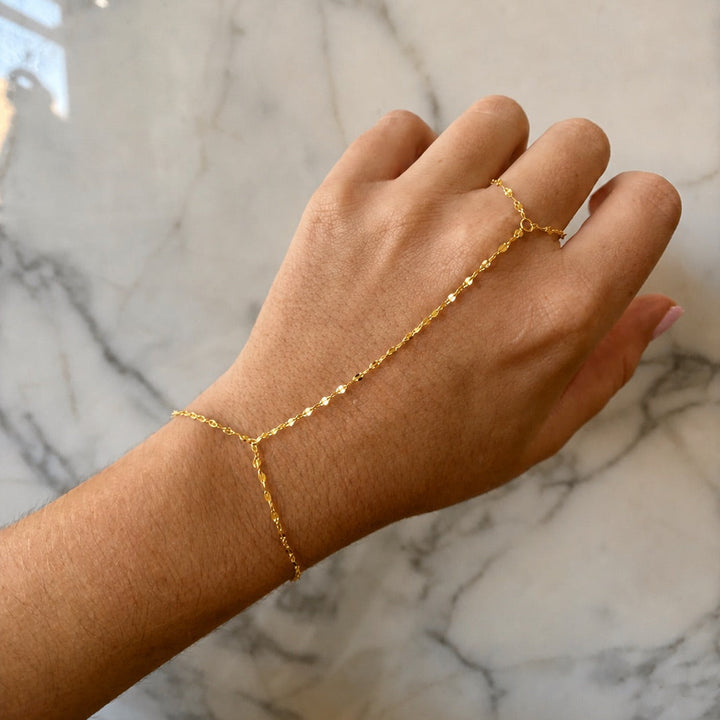 Dapped Hand Cable Chain Bracelet - Bracelets - - - Azil Boutique