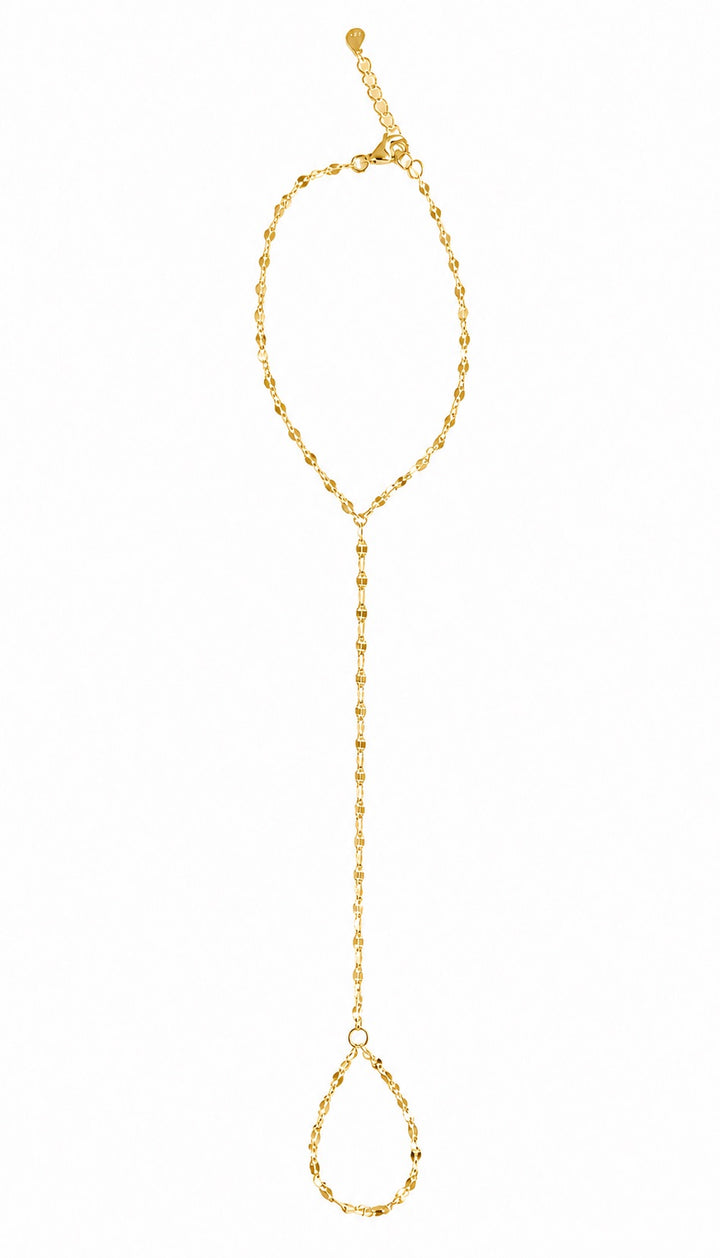 Dapped Hand Cable Chain Bracelet - Bracelets - Gold - Gold - Azil Boutique