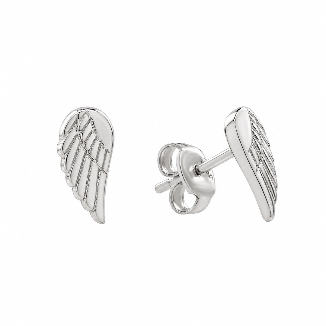 Angel Wing Studs - Earrings - Silver - Silver - Azil Boutique