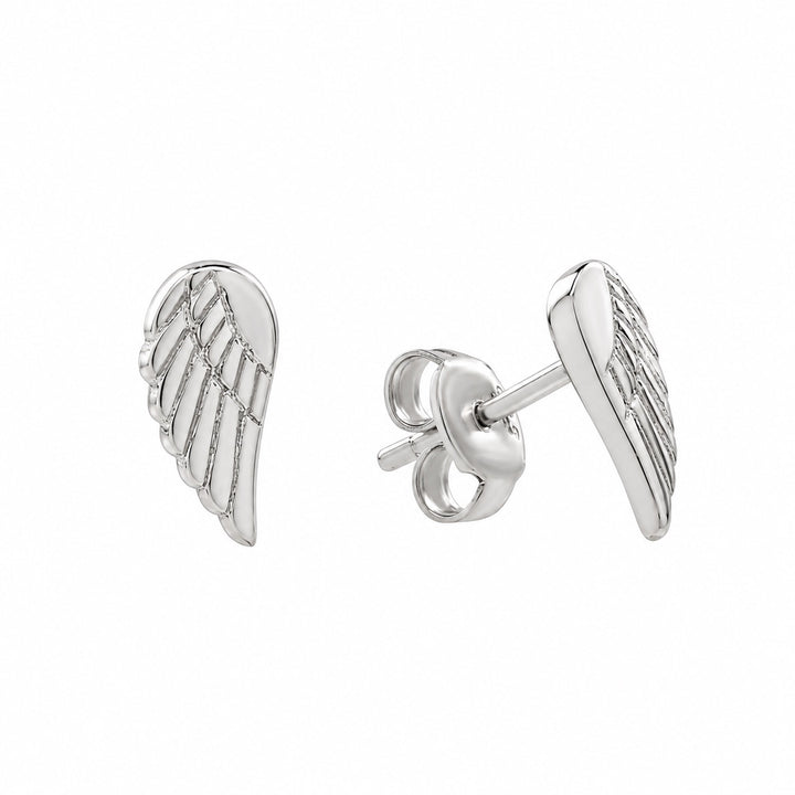 Angel Wing Studs - Earrings - Silver - Silver - Azil Boutique