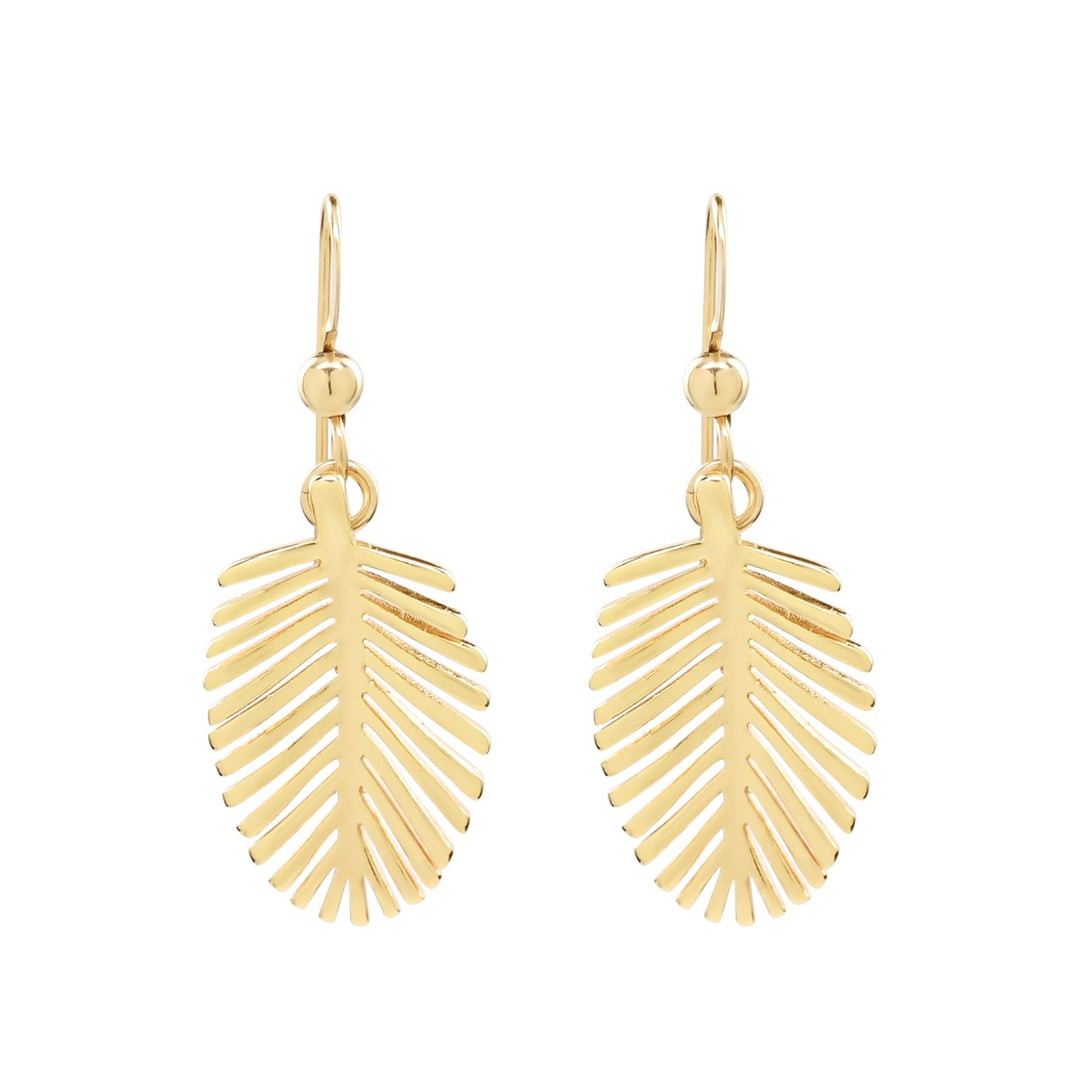 Palm Leaf Earrings - Earrings -  -  - Azil Boutique