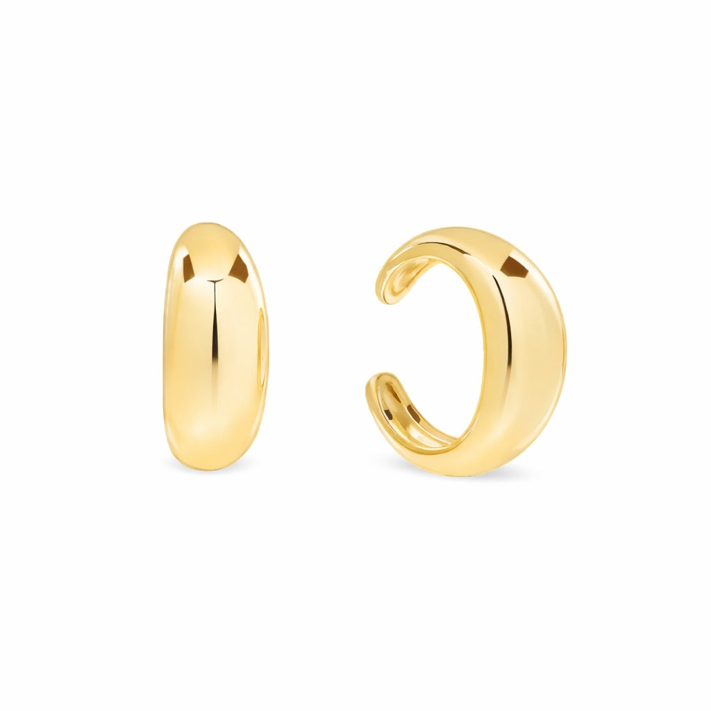 Dome Middle Ear Cuff - Earrings - Gold - Gold - Azil Boutique