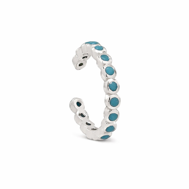 Turquoise Middle Ear Cuff - Earrings - Silver - Silver - Azil Boutique