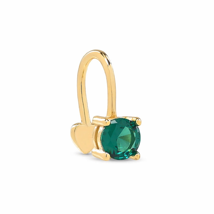 Green CZ Ear Cuff - Earrings - Gold - Gold - Azil Boutique