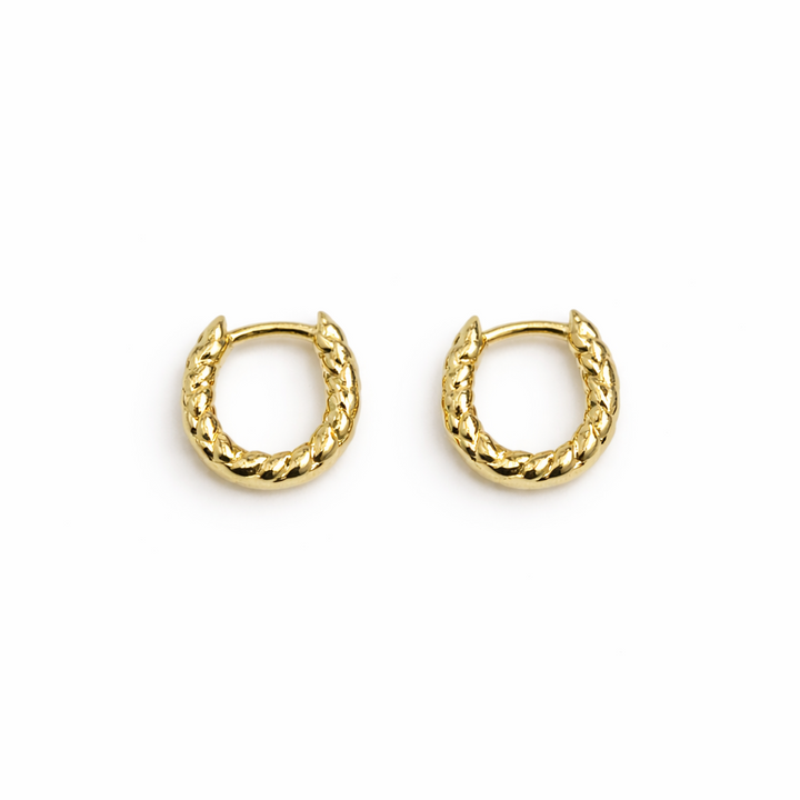 Thick Twisted Huggies - Earrings - GV - GV - Azil Boutique