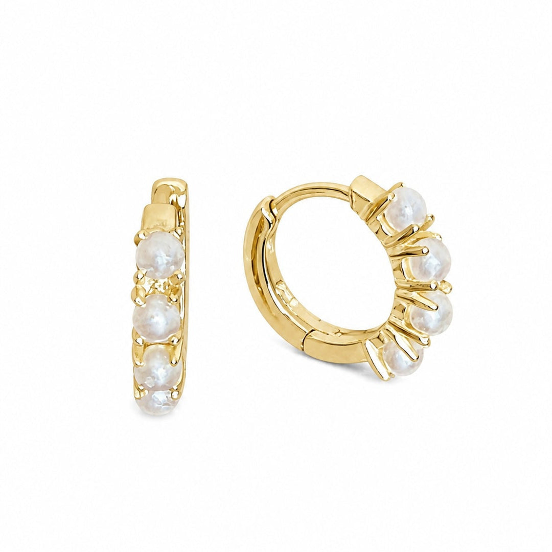 Pearl Huggie Earrings