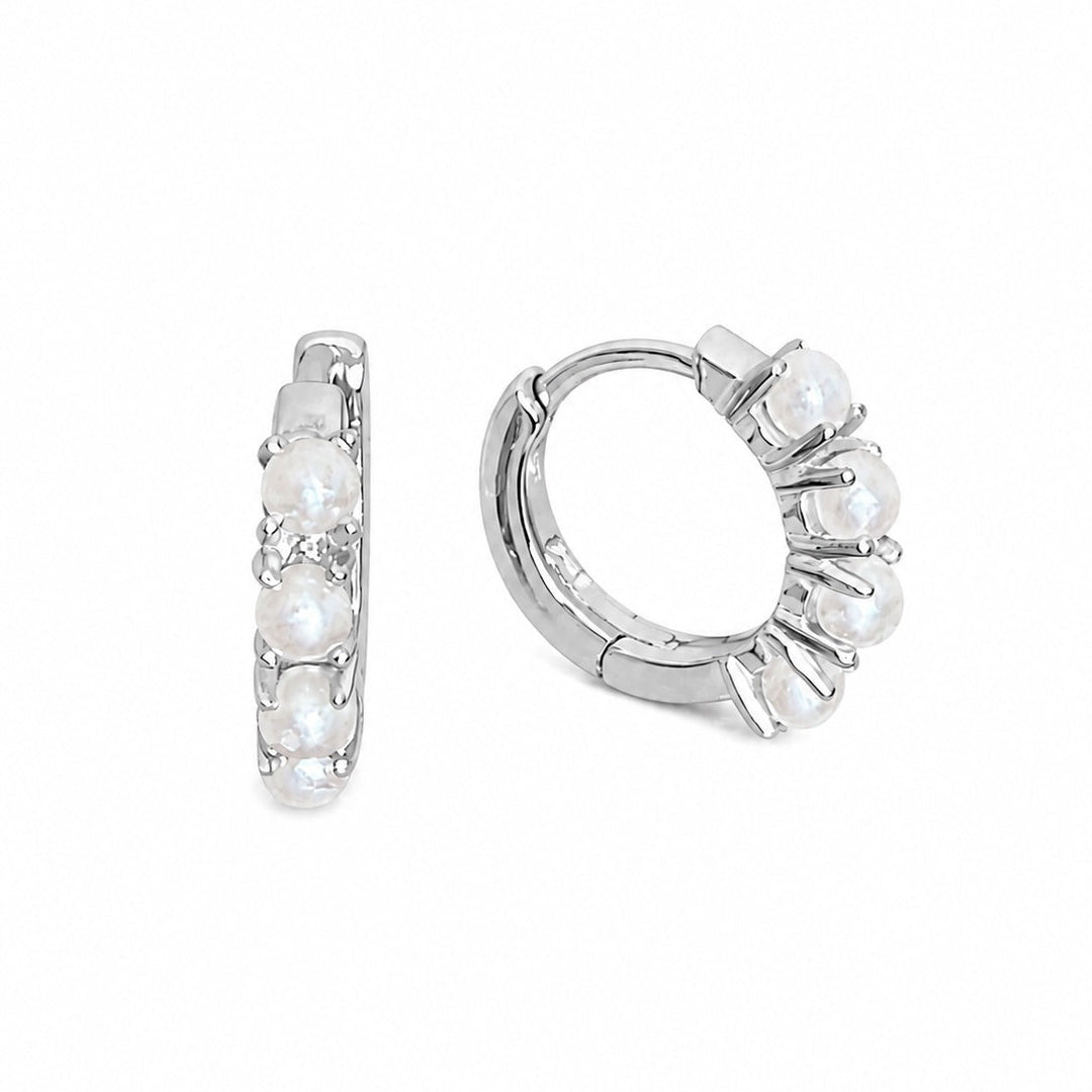 Pearl Huggie Earrings