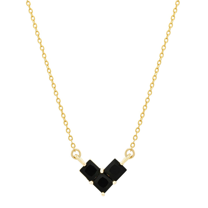 Black Animated Heart Necklace - Necklaces -  -  - Azil Boutique