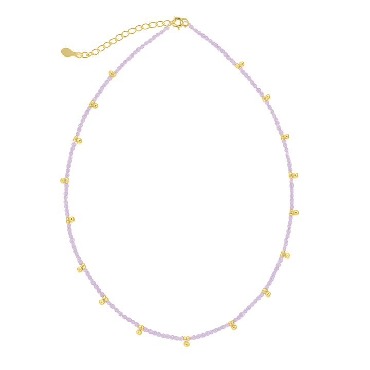 Amethyst & Beaded Nugget Necklace - Necklaces - - - Azil Boutique