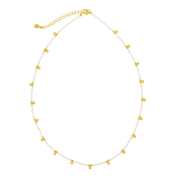 Moonstone & Beaded Nugget Necklace - Necklaces - - - Azil Boutique