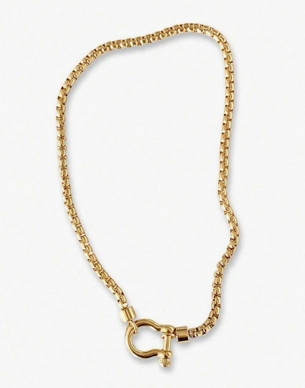 Stainless Steel Carabiner Necklace - Necklaces - Gold - Gold - Azil Boutique