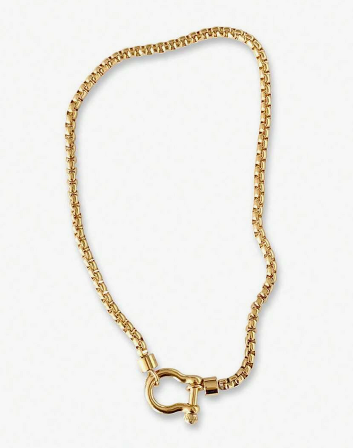 Stainless Steel Carabiner Necklace - Necklaces - Gold - Gold - Azil Boutique