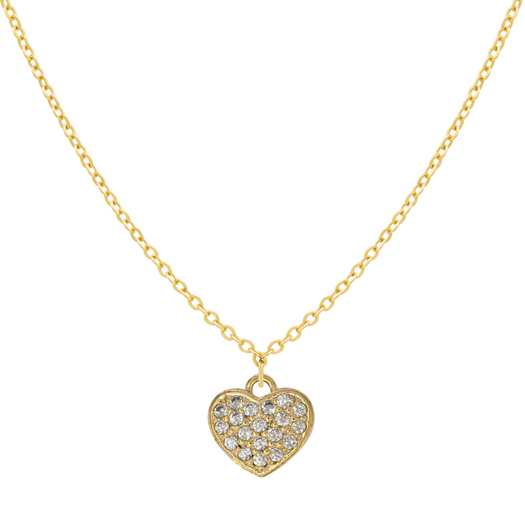 CZ Heart Necklace - Necklaces - - - Azil Boutique