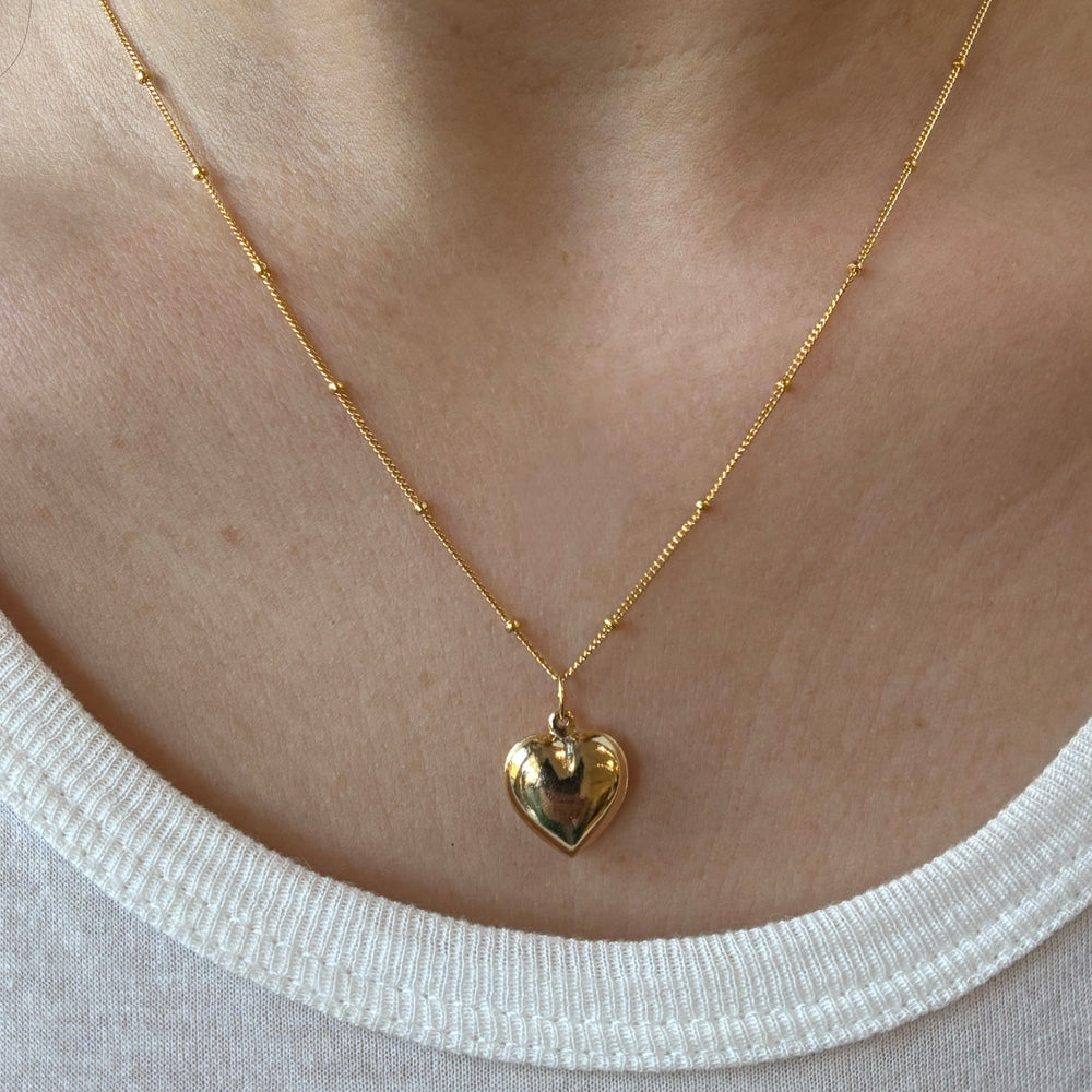 Puffy Heart Necklace - Necklaces - - - Azil Boutique