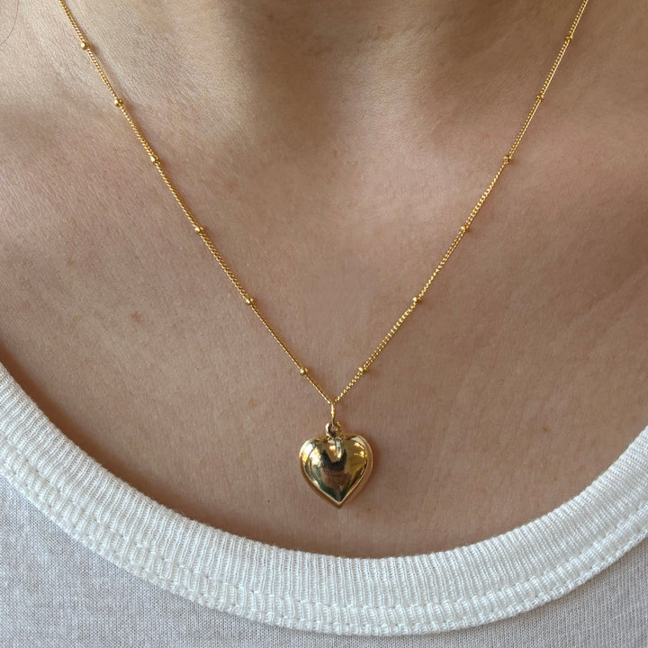 Puffy Heart Necklace - Necklaces - - - Azil Boutique