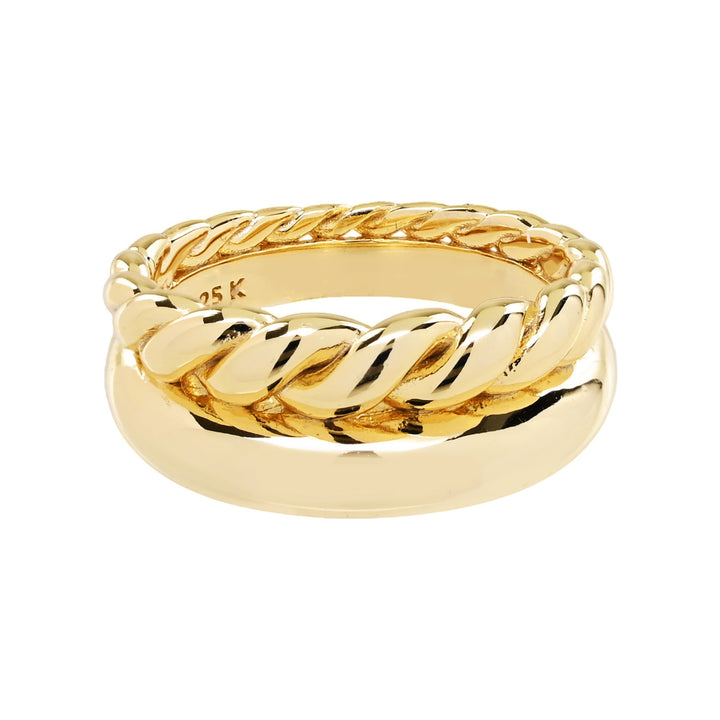 Stacked Dome / Twisted Ring - Rings - 6 - 6 - Azil Boutique