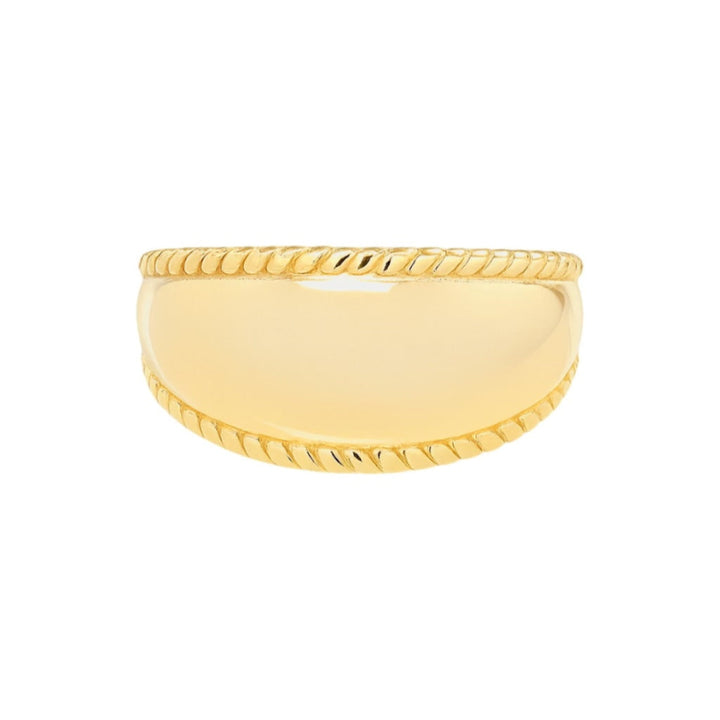 Domed w/ Twisted Border Ring - Rings - - - Azil Boutique