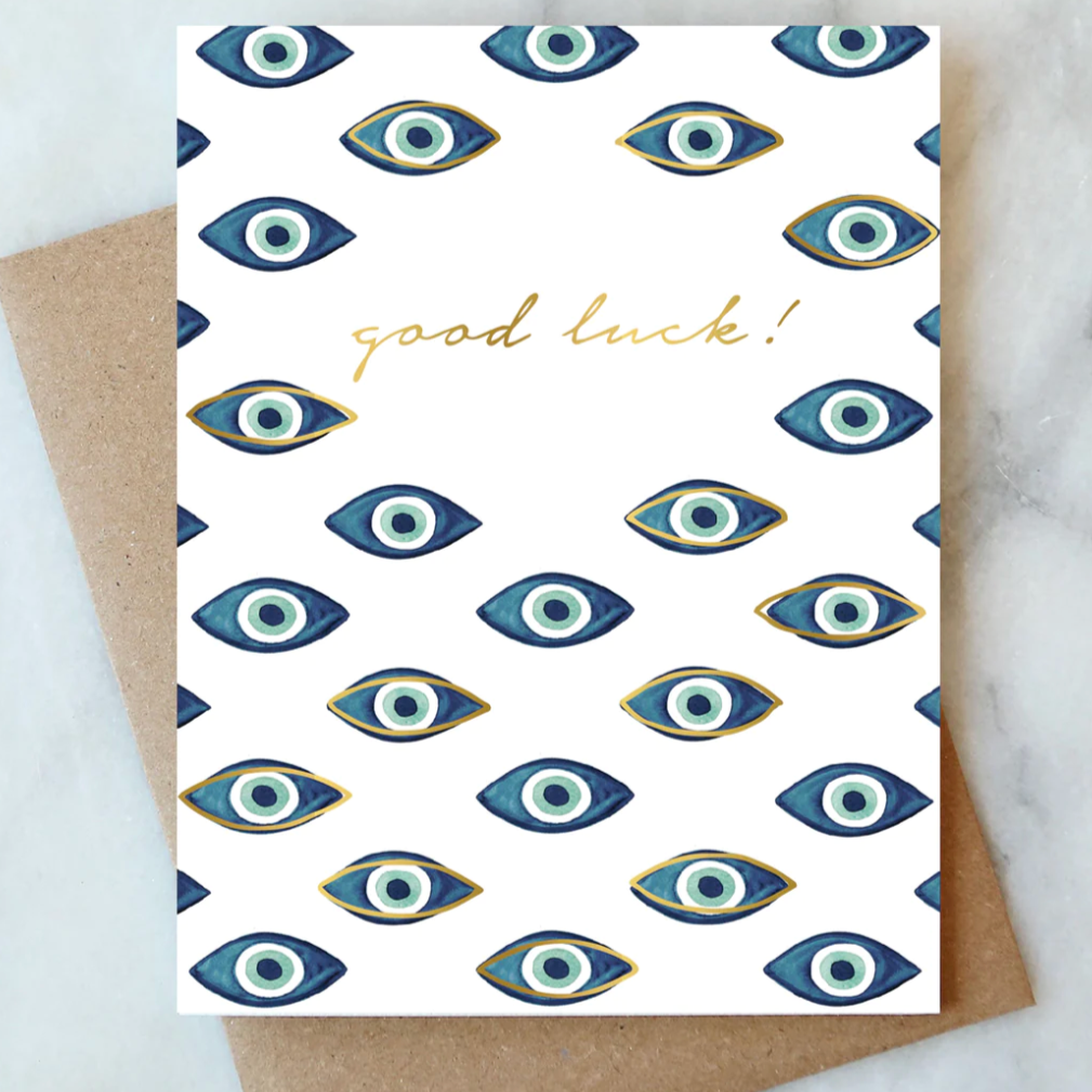 Good Luck Evil Eye Card - Cards -  -  - Azil Boutique