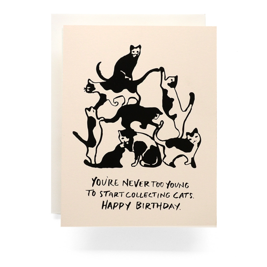 Cat Tower Birthday Greeting Card - Cards -  -  - Azil Boutique