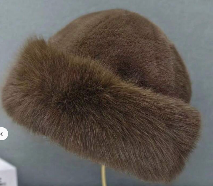 Furry Hat - Hats - Brown - Brown - Azil Boutique