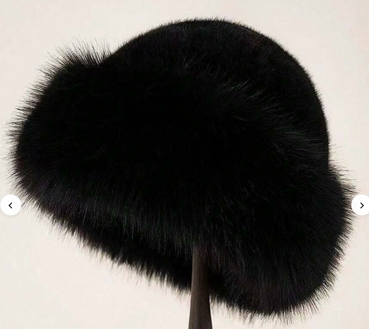 Furry Hat - Hats - Black - Black - Azil Boutique