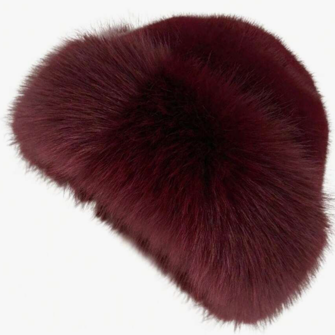Furry Hat - Hats - Wine - Wine - Azil Boutique