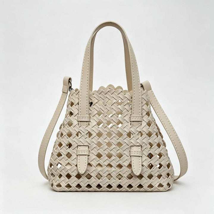 Mini Woven Cutout Handbag