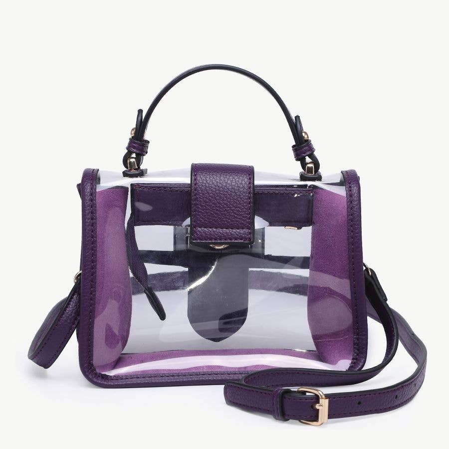 Toni Clear Flapover Stadium Purse
