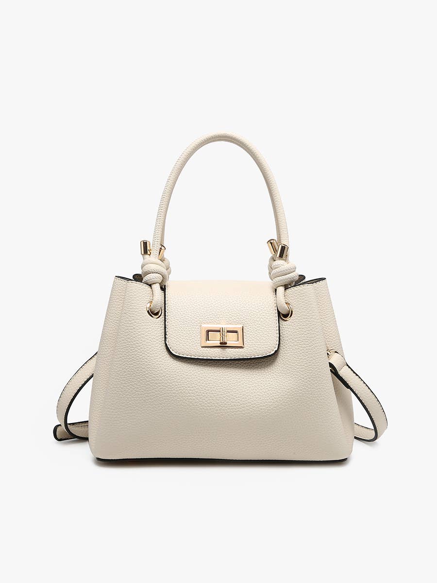 Zoey Satchel w/ Twist-Lock Closure - Handbags - - - Azil Boutique