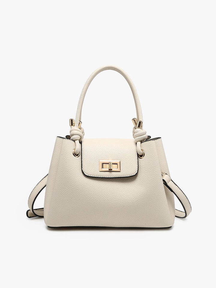 Zoey Satchel w/ Twist-Lock Closure - Handbags - - - Azil Boutique