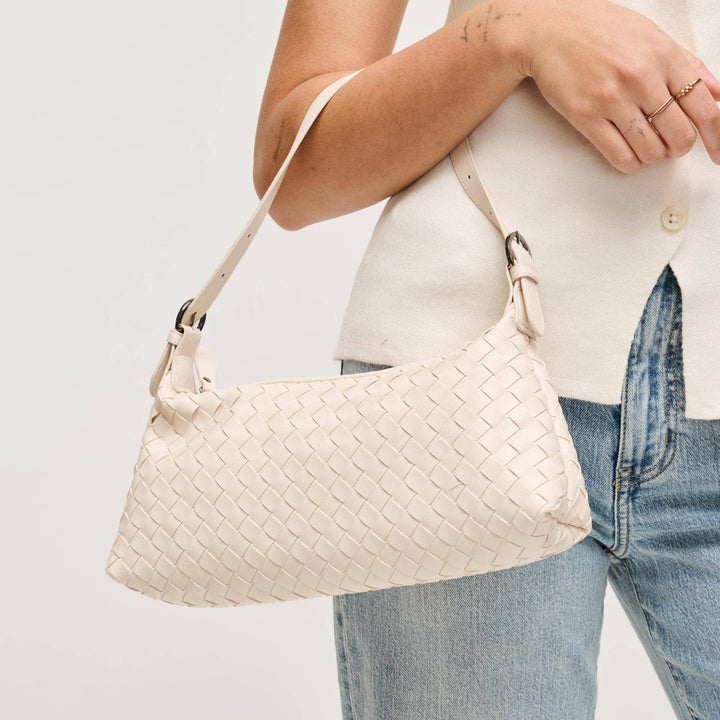 Audrey Woven Baguette Shoulder Bag