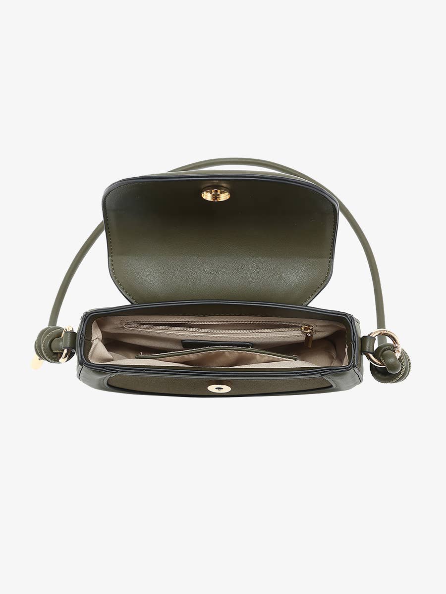 Marina Suede w/ Vegan Leather Trim Bag - Handbags - - - Azil Boutique