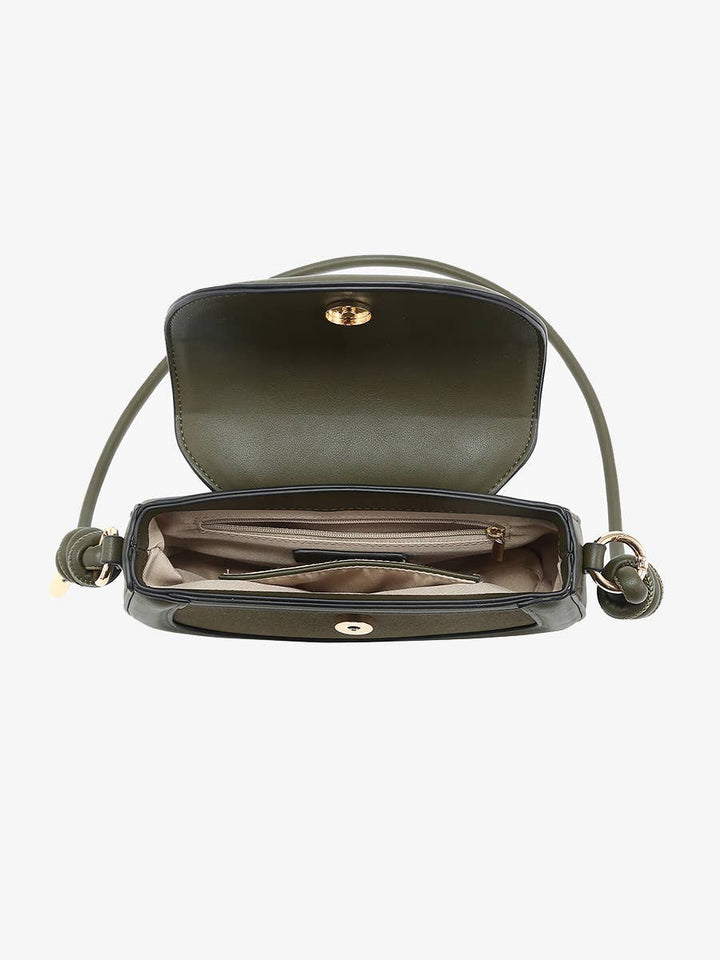 Marina Suede w/ Vegan Leather Trim Bag - Handbags - - - Azil Boutique
