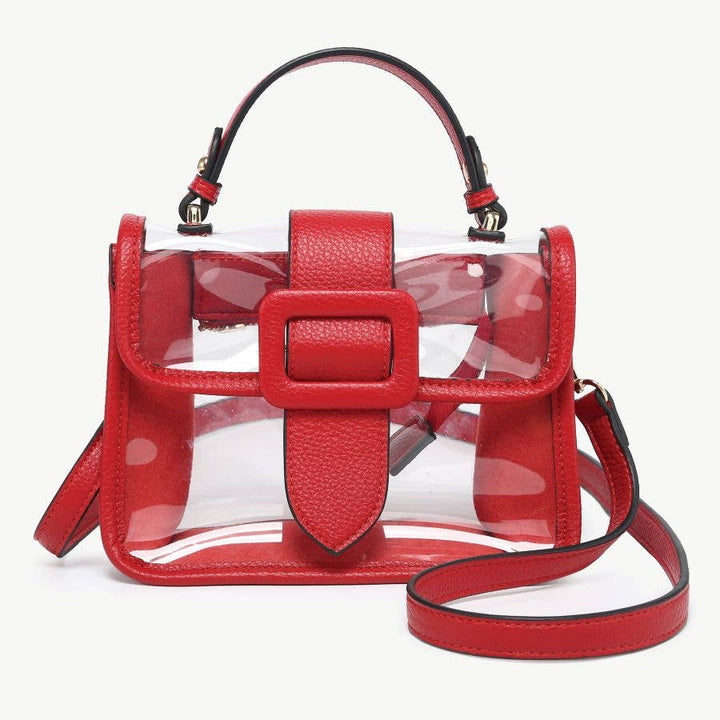 Toni Clear Flapover Stadium Purse