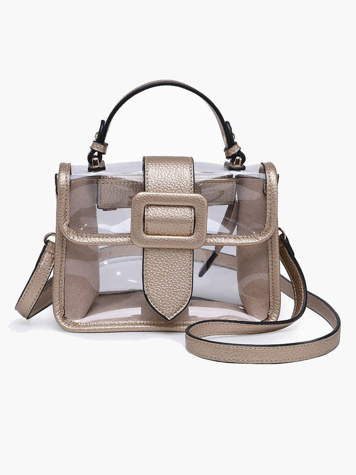 Toni Clear Flapover Stadium Purse