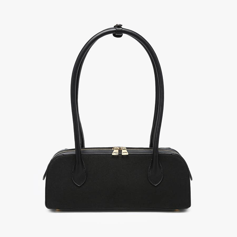 Jonava Faux Suede Structured Shoulder Bag - Handbags - - - Azil Boutique