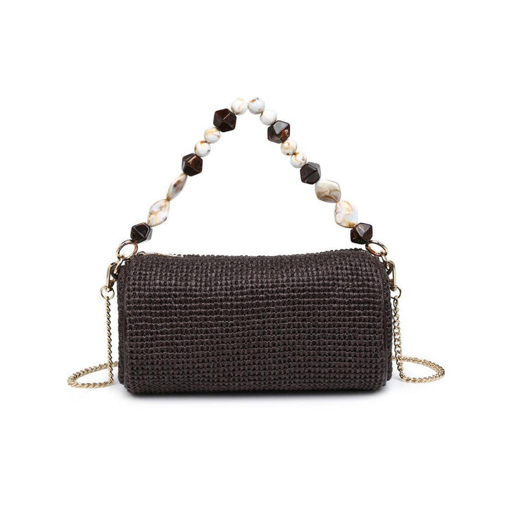 Rachel Beaded Handle Barrel Handbag