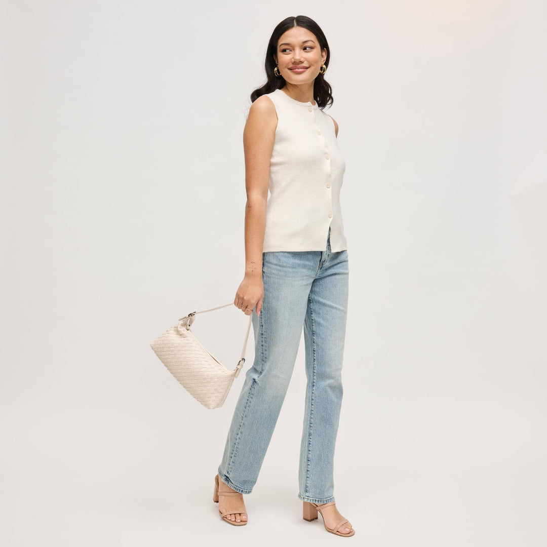 Audrey Woven Baguette Shoulder Bag