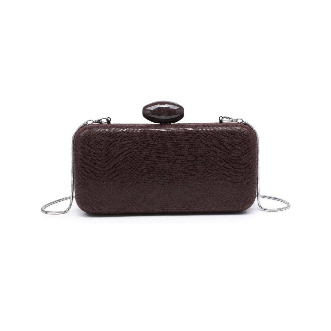 Dustin Evening Bag - Clutch - Chocolate - Chocolate - Azil Boutique