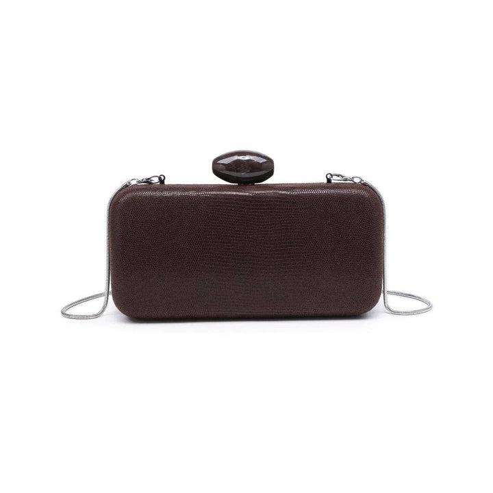 Dustin Evening Bag - Clutch - Chocolate - Chocolate - Azil Boutique