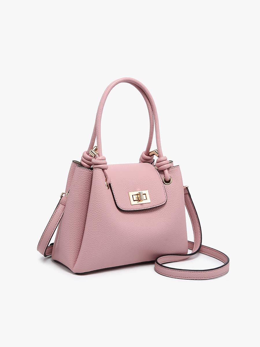 Zoey Satchel w/ Twist-Lock Closure - Handbags - - - Azil Boutique