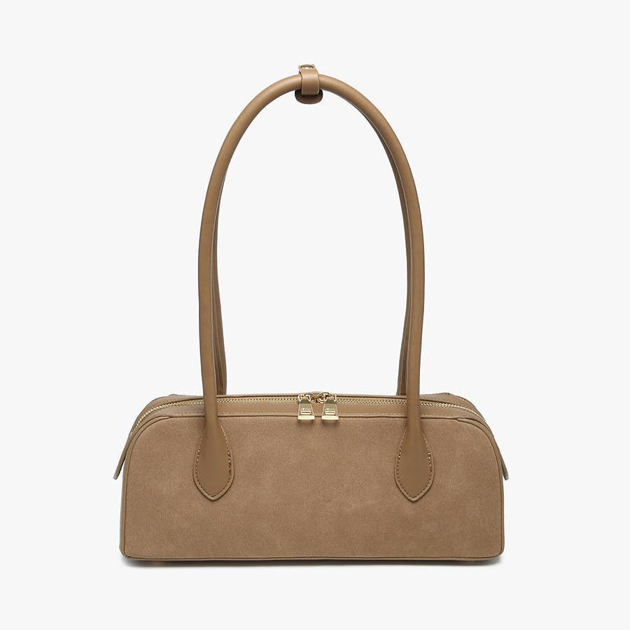 Jonava Faux Suede Structured Shoulder Bag - Handbags - - - Azil Boutique