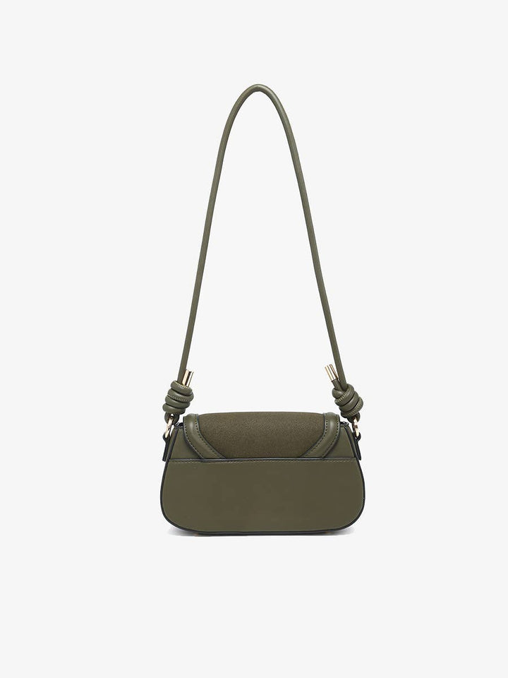 Marina Suede w/ Vegan Leather Trim Bag - Handbags - - - Azil Boutique