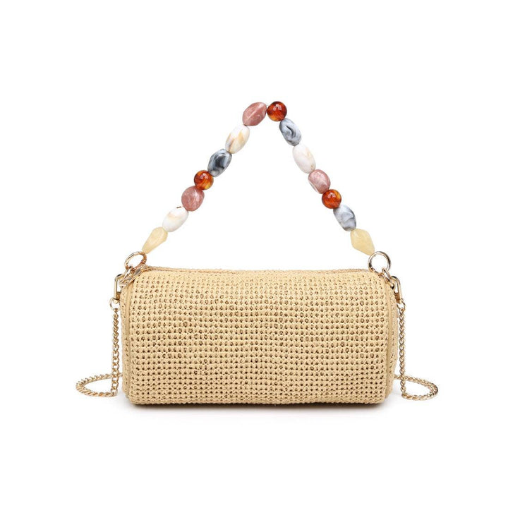 Rachel Beaded Handle Barrel Handbag