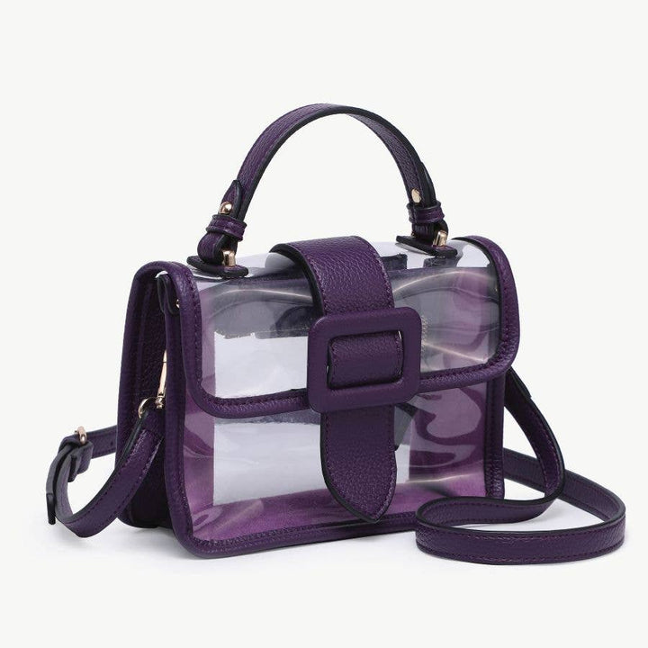 Toni Clear Flapover Stadium Purse